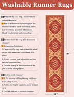 SERISSA 2'6"x12' Washable Non Slip Boho Runner Rug - Image 6