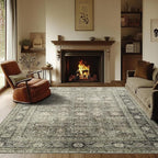 8x10 Retro Washable Area Rugs for Living Room, Dining Room, Nursery | Ultra by Lbris