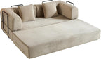 ZEIINPA Corduroy Floor Sofa Bed, Convertible Folding Couch Bed - Image 8