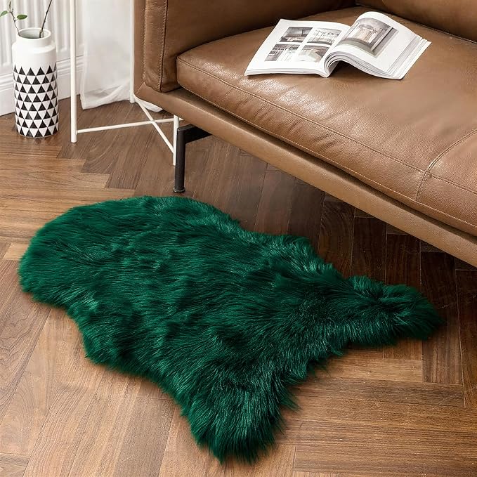 MIULEE Fluffy Area Rug 2x3 ft Faux Fur Sheepskin Rug - Image 6