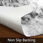 Western Faux Cowhide Rug, Animal Cow Hide Rug, 4.6 x 5.2 Ft Black | Premium - Image 4