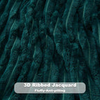 NEWCOSPLAY Fleece Ribbed Cozy Throw Blanket - Image 5