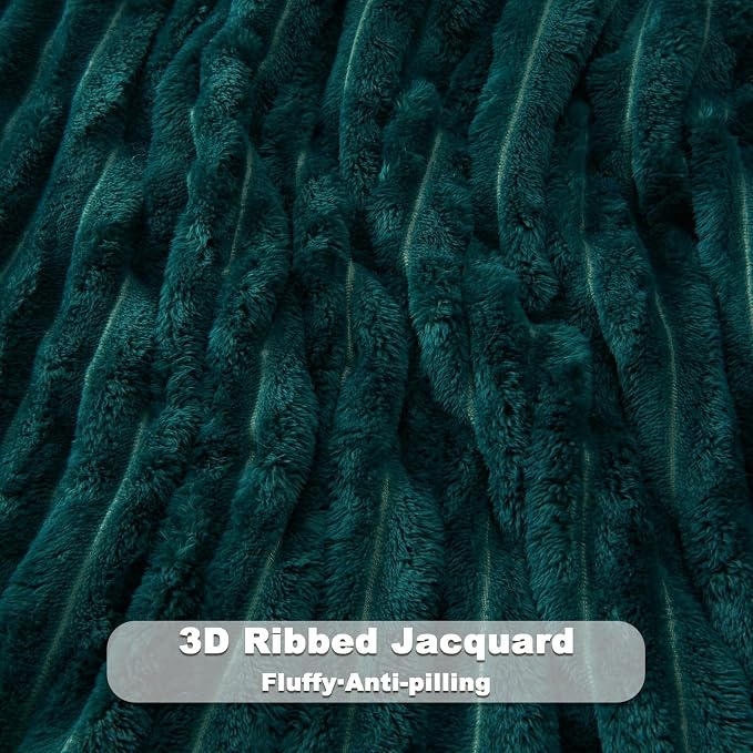 NEWCOSPLAY Fleece Ribbed Cozy Twin Blanket - Image 5