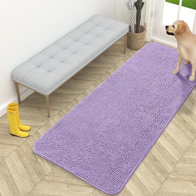 OLANLY Dog Door Mat for Muddy Paws 59x24, Super Absorbent Chenille Mud Mat | by OLANLY