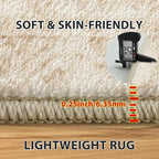 Aelenmu 9x12 Area Rugs for Living Room Washable Bedroom Dining Room Beige | - Image 6