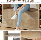 Shoe Cabinet with Bench, U-Shaped Shoe Storage Bench, Tall Shoes Cabinet with - Image 5