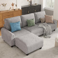 EASE MOOSE Large Seat Velvet L-Shaped Sofa, Soft 4 Seat Couch by EASEMOOSE