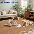 GarveeHome 2.5x10 Scalloped Washable Runner Rug Long Hallway Kitchen Rug | Soft - Image 7