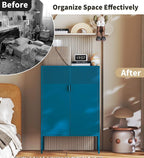 Blue Metal Storage Cabinet - Image 5