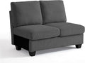 CHIC HOUSE Middle Module for Modular Couch, Corduroy Customizable Chaise by CHICHOUSE