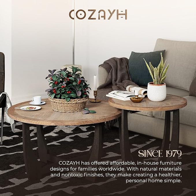 COZAYH Rustic Farmhouse End Table - Image 7