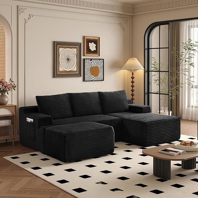 96" Sectional Couches for Living Room Cloud Couch Sofa by AWarmHomeForYou