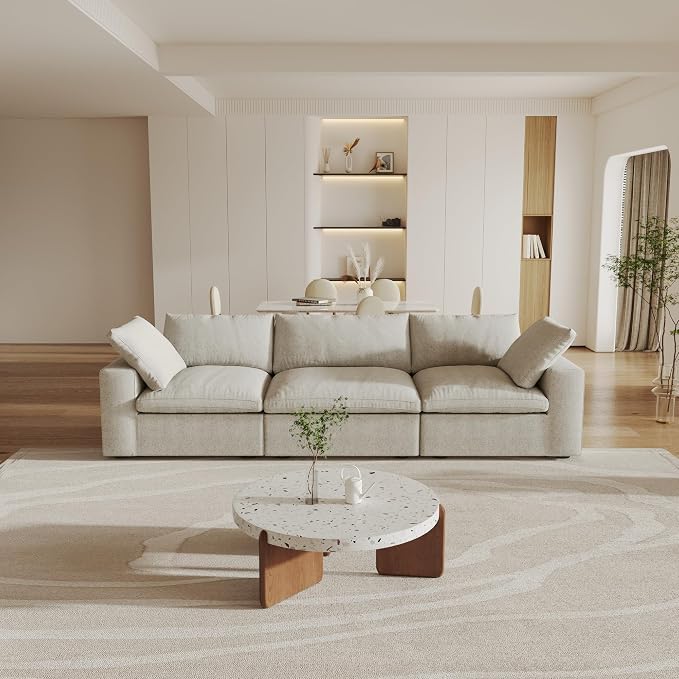 Cloud Modular Sectional Sofa Couch, 120.45" Convertible Couches 3 Seater Sofa by SofaFurniture