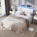 Furnulem White Queen Bed Frame - Image 5
