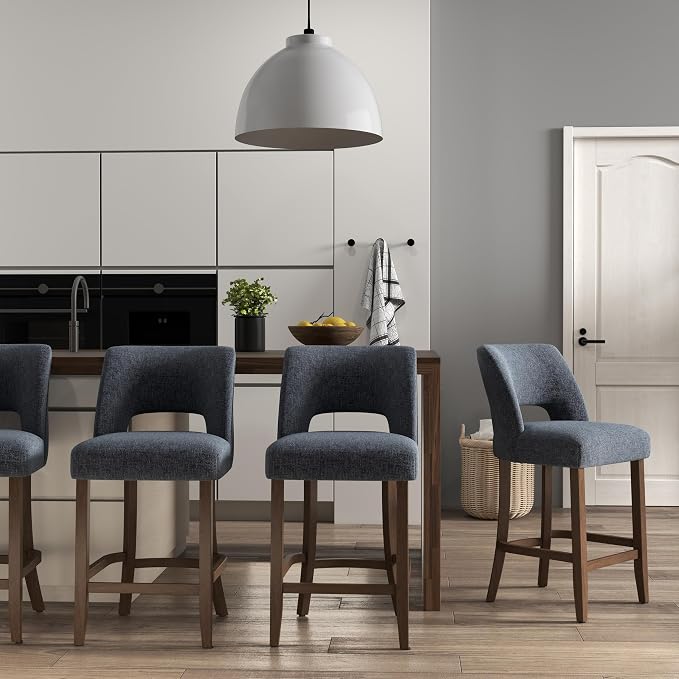 VKNOW Bar Stools Set of 4, Modern Counter Stools - Image 3