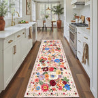 Blush Runner Rug for Hallways Kitchen 2x8 | Non Slip Washable Rugs by WelcometoBabovid