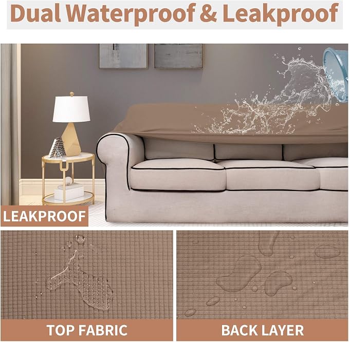Easy-Going 100% Waterproof Chair Couch Cover, Stretch Jacquard Sofa Cover | - Image 3
