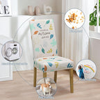 BIETYONE Stretch Dining Chair Covers Set of 6, Soft Removable Washable Kitchen - Image 6