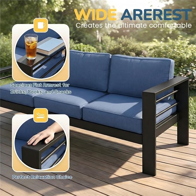 Solaste Aluminum Patio Furniture Set - Image 7