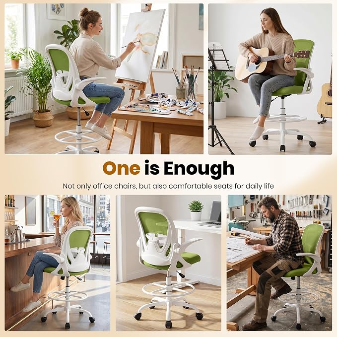 Primy Drafting Chair Tall Office Chair - Image 8