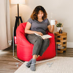 Big Joe Milano Beanbag Chair Red Smartmax - Image 3