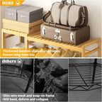 Homykic Bamboo Clothes Rack Garment Rack - Image 6