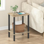 TUTOTAK End Table with Charging Station, Small Side Table, Nightstand Bedside - Image 2