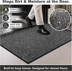 Super Absorbent Front Door Mat, Non-Slip Washable Indoor Doormats, Low Profile - Image 4