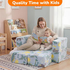 MeMoreCool Glow-in-the-Dark Dinosaur Kids Loveseat - Image 7