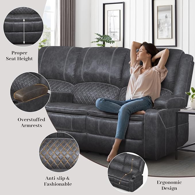 Yolsali 3 Seater Recliner Sofa Set - Image 3