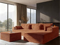 108" Cloud Sectional Couch, Comfort U Shaped Boneless Couch by VYUXWO