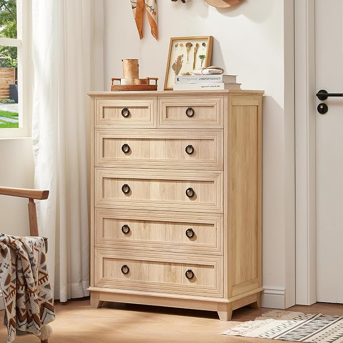 Joaxswe Farmhouse 6 Drawer Dresser - Image 10