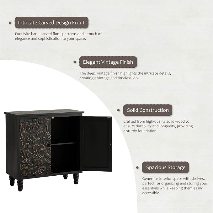 2 Door Farmhouse Storage Cabinet - Image 4