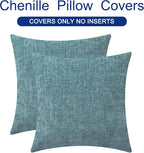 CaliTime Decorative Couch Throw Pillow Covers 20 X 20 Inches Smoke Blue | Pack - Image 6