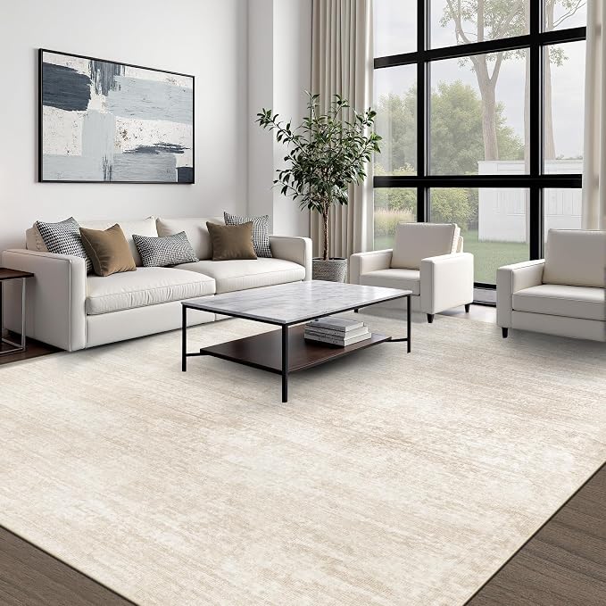 pmtsns Area Rugs 8x10 for Living Room: Washable Rug Modern Abstract Neutral - Image 6