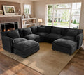 ELUCHANG 114" Oversized V-Shaped Cloud Couch Modular Sectional Sofa by ELUCHANG