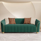 2-Piece Luxury Velvet Sofa Set for Living Room, Elegant Design Couch Set - Image 6