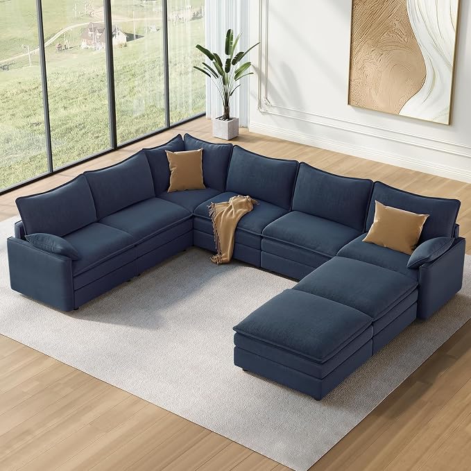 Vesgantti Large Modular Sectional Sofa, Big Comfy Cloud Couch by Vesgantti