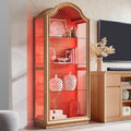 IFGET 72" Arched Glass Display Cabinet, Modern Curio Cabinet by IFGETEnrichYourLivingSpace