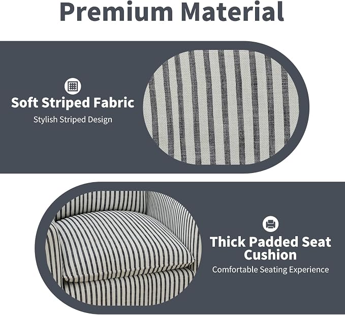 INZOY Swivel Accent Square Chair - Image 4