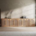 BELLEZE 3 Tier Bookshelf with Double-Arc Door by BELLEZE