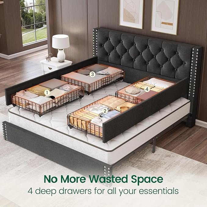LARMACE Queen Size Bed Frame - Image 4