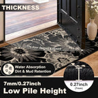 Findosom Hallway Runner Rug 3x10, Non Slip High-Low Textured Floral Washable - Image 7