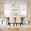 COLAMY Fabric Side Dining Chairs Set of 6, Wingback Upholstered Dining Room by COLAMYHOME