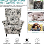 KRFOONN Wingback Chair Covers Slipcovers 2 Piece Stretch Wing Chair Covers - Image 5