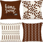 YCOLL Pillow Covers 16x16 Set of 4, Modern Sofa Throw Pillow Cover, Decorative by PillowCoversExpert