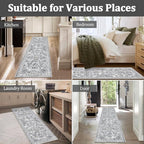 Yamaziot 2x8 Washable Hallway Runner Rug Non Slip Floral Carpet, Stain Resistant - Image 6