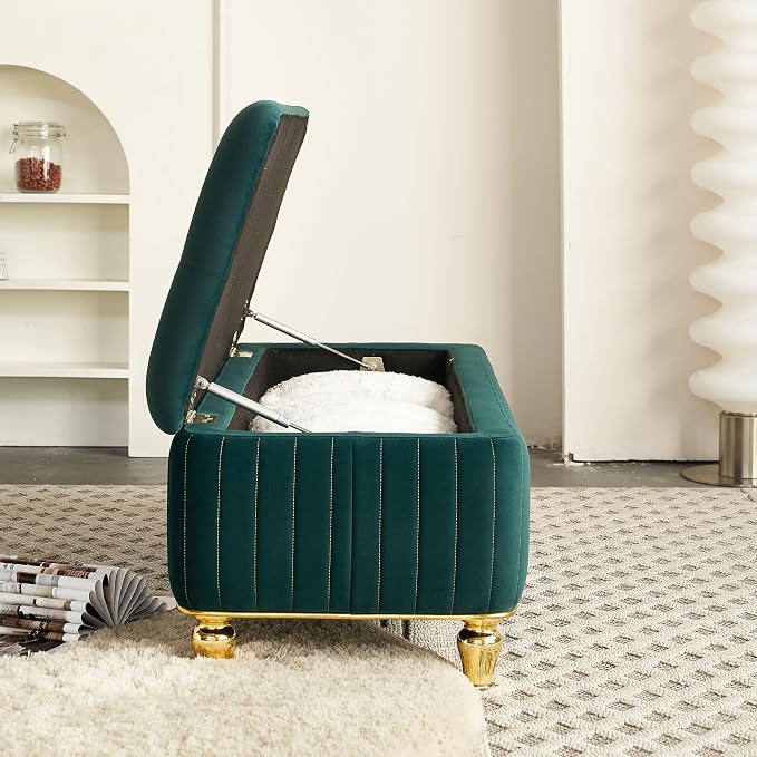 Yogald 47.24'' Chesterfield Ottoman - Image 3