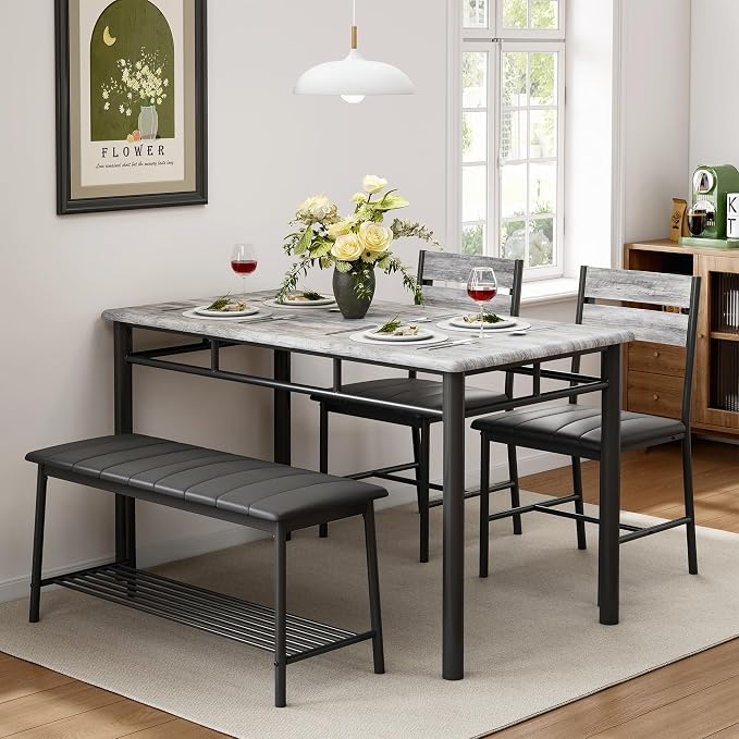 IRONCK Dining Table Set for 4, Kitchen Table - Image 4