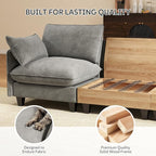 Ihanherry 105" Modular Sectional Sofa, L-Shaped Cloud Couch - Image 6